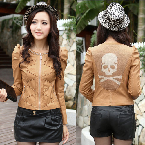 2013 spring women leather clothing