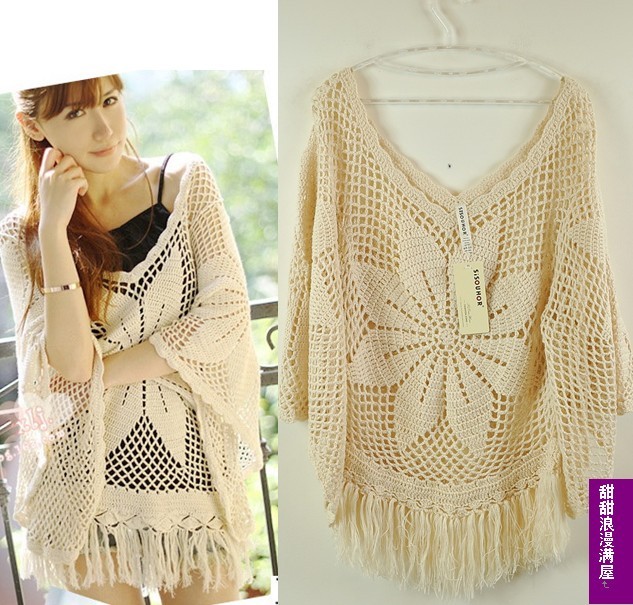 2013 spring women's 8820526 series tassel crotch sweater cape high quality !