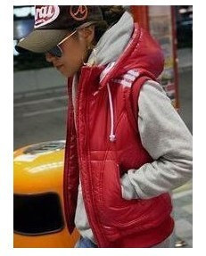 2013 spring women's all-match thickening plus size sleeveless hooded zipper space outerwear vest