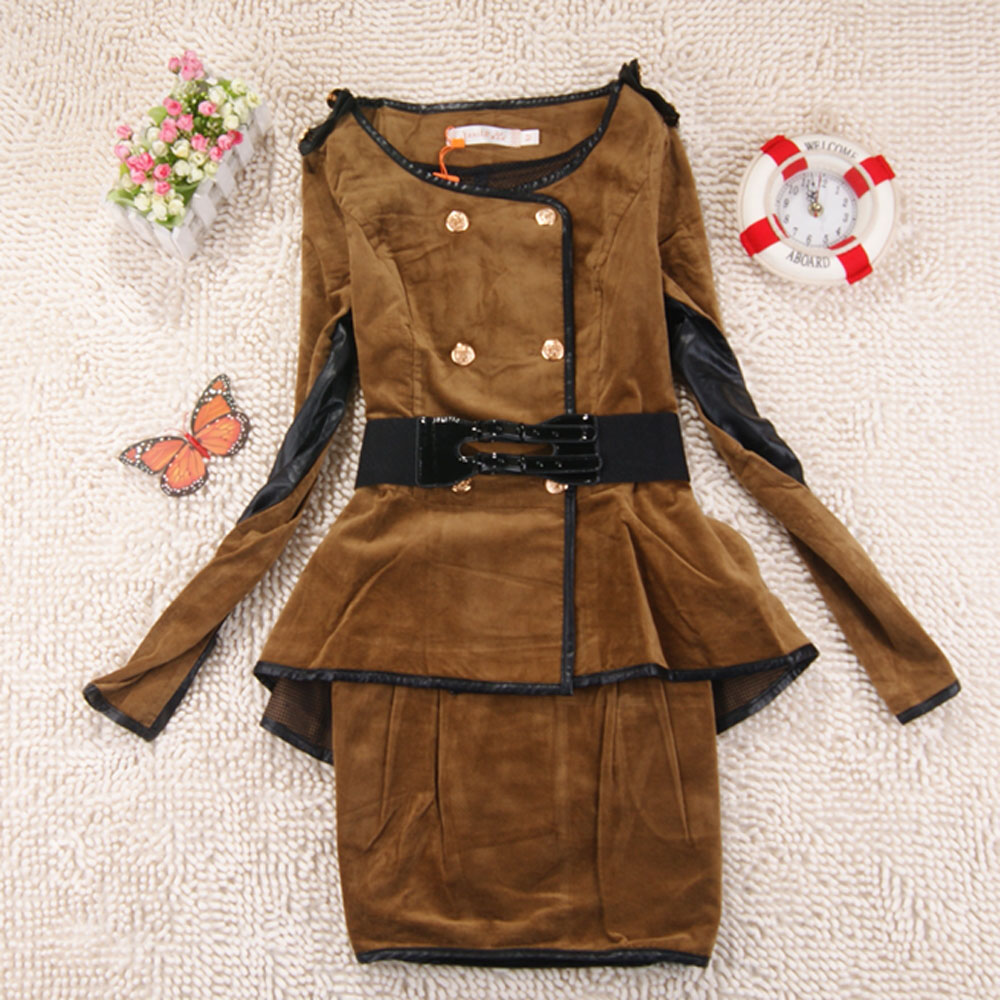 2013 spring women's elegant skirt slim long-sleeve suit short skirt twinset set