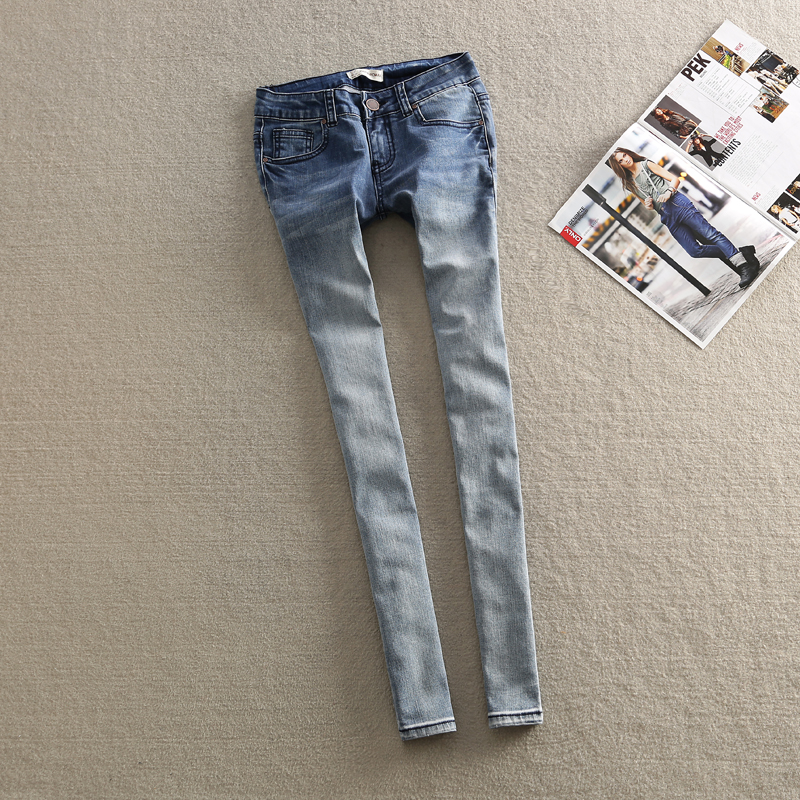 2013 spring women's fashion gradient blue slim skinny pants pencil pants