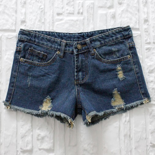 2013 spring women's fashion hole loose slim denim shorts female shorts