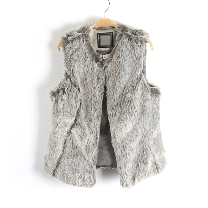 2013 spring women's faux wool vest outerwear top women's with belt