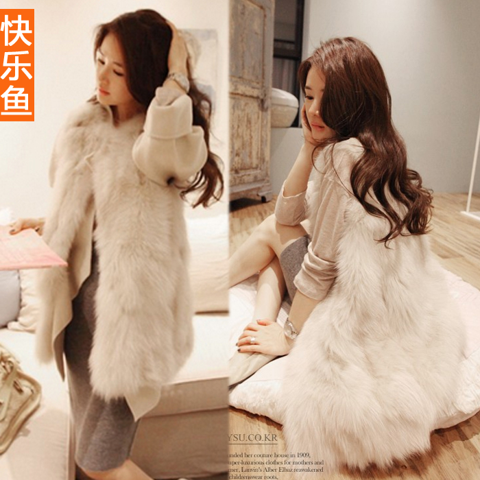 2013 spring women's luxury elegant winter fur vest sleeveless o-neck thick outerwear