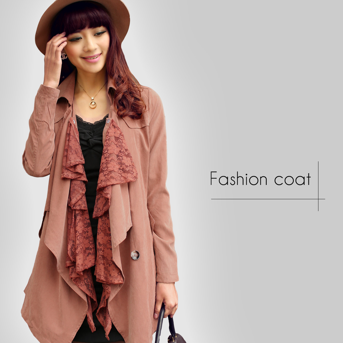 2013 spring women's medium-long laciness detachable fashion trench slim belt