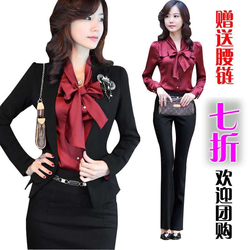 2013 spring women's OL outfit work wear work uniforms suit fashion skirt three pieces set