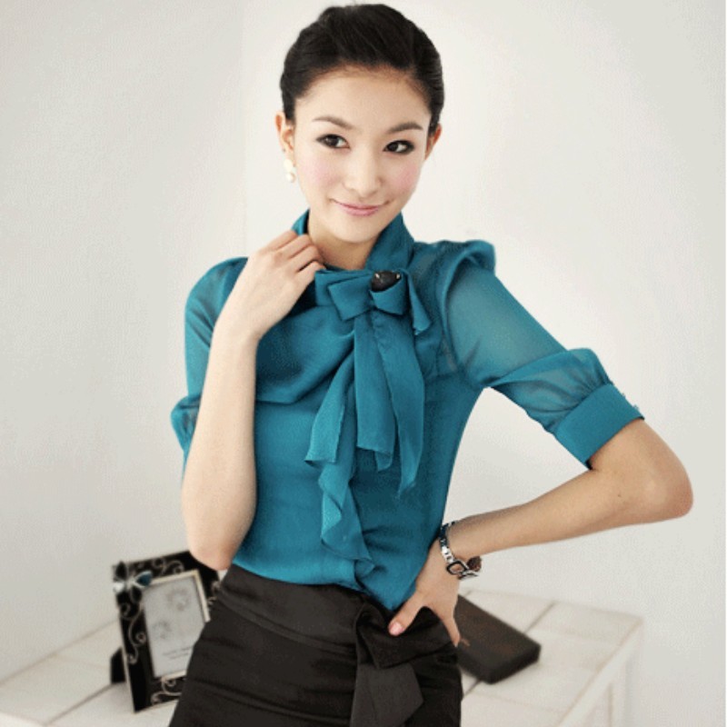 2013 spring women's ol professional set half sleeve chiffon skirt tooling slim fashion shirt