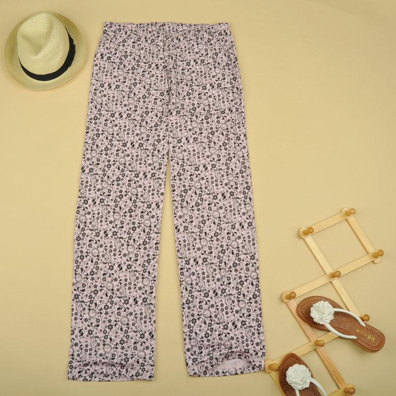 2013 spring women's print lounge pants pajama pants trousers plus size 5t k087