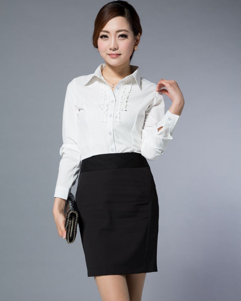 2013 spring women's professional set ol long-sleeve slim skirt twinset shirt bust skirt