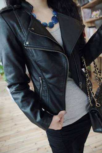 2013 spring women's PU clothing female short jacket slim design women's coat