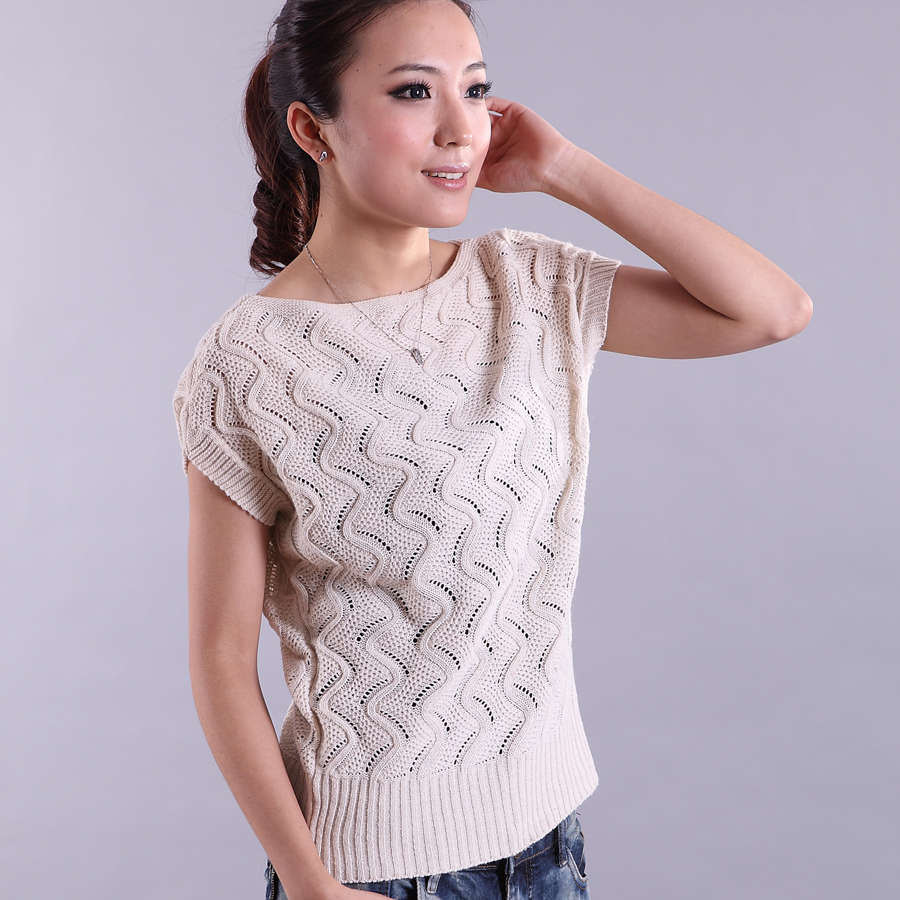 2013 spring women's rabbit cutout sweater vest sweater shirt