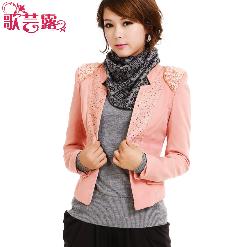 2013 spring women's slim short jacket all-match spring and autumn coat plus size