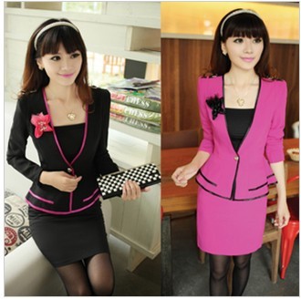 2013 spring work wear set women's slim fashion piece set skirt work wear