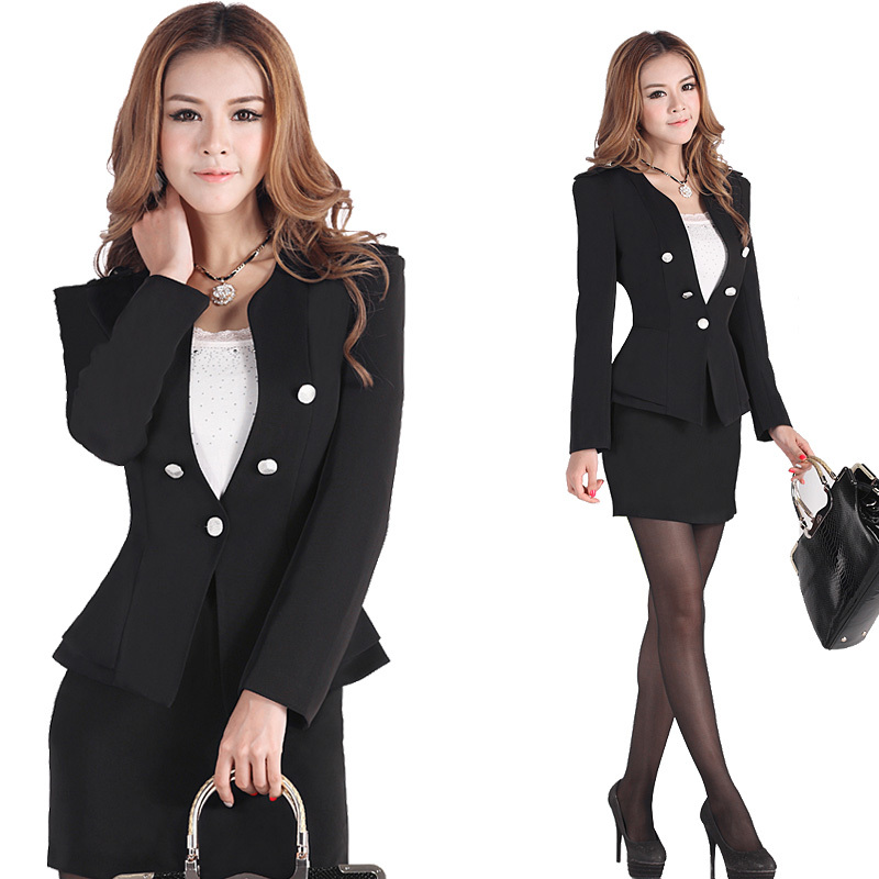 2013 spring work wear women's set fashion slim women's formal ol career dress suit