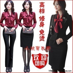 2013 spring work wear women set ol slim suit jacket plus size bust skirt plus size