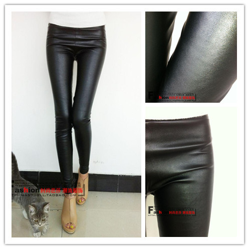 2013 suede legging faux leather pants thickening plus velvet PU pants legging thermal Free Shipping