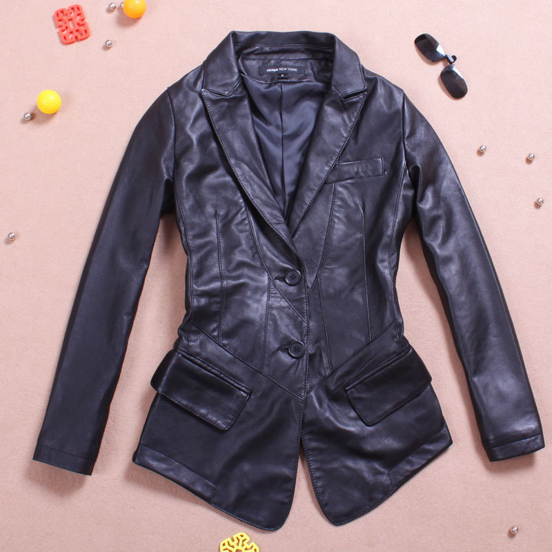 2013 suit slim sheepskin leather clothing women's genuine leather clothing outerwear FedEx free shipping