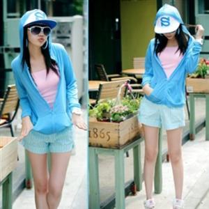 2013 summer all-match beach long-sleeve hooded cardigan ultra-thin transparent sun protection clothing coat