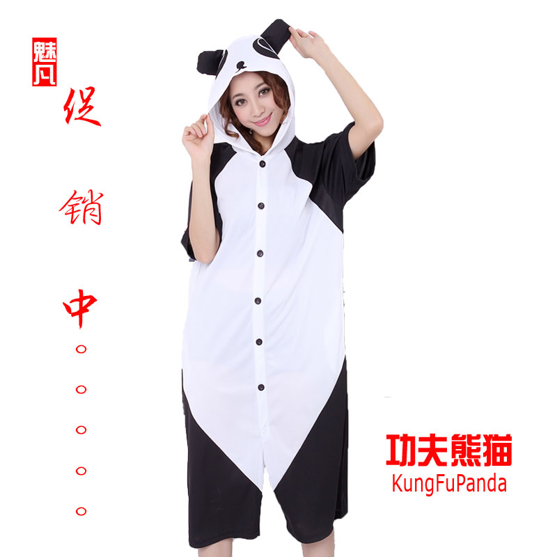 2013 summer and the new short-sleeved cartoon Siamese Kung Fu Panda couple pajamas