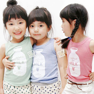 2013 summer bottle boys clothing girls clothing baby vest tx-0322