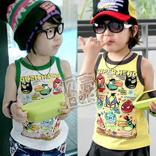 @ 2013 summer boys clothing girls clothing baby child T-shirt sleeveless vest tx-0944