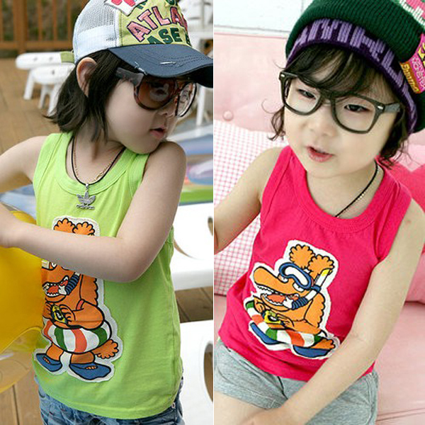 2013 summer boys clothing girls clothing baby child vest 10g 5007