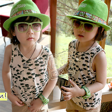 2013 summer boys clothing girls clothing baby vest tx-0855 free shipping