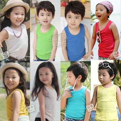 @ 2013 summer candy color boys clothing girls clothing baby child tx-0932 tank