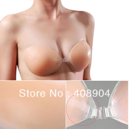 2013 Summer Cheap Nude Strapless Invisible Self-Adhesive Silicone Breast Bra Pad