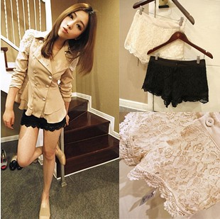 2013 Summer Clothes New Korean Female Casual Lace Shorts