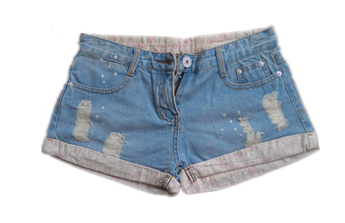 2013 summer denim shorts female distrressed loose female shorts denim