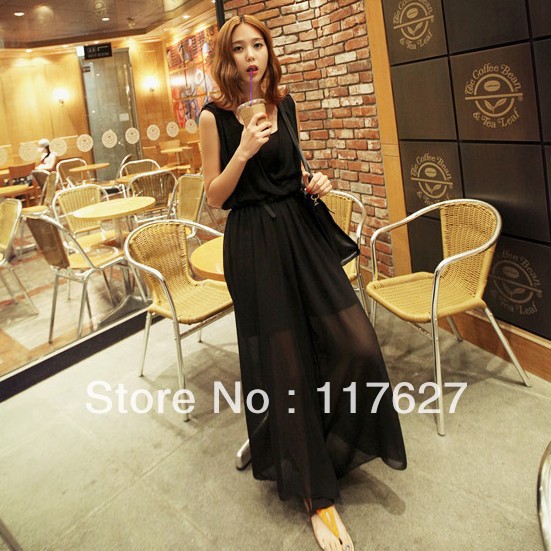 2013 summer explosion models chiffon black Siamese trousers leisure wild wholesale