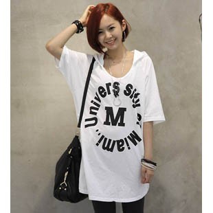 2013  summer fashion plus size with a hood T-shirt short-sleeve shirt maternity top