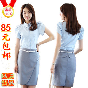 2013 summer fashion work wear women's set formal work wear ol work wear skirt set