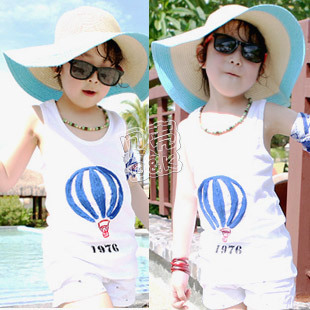 @ 2013 summer hot balloon boys clothing girls clothing baby vest tx-1144