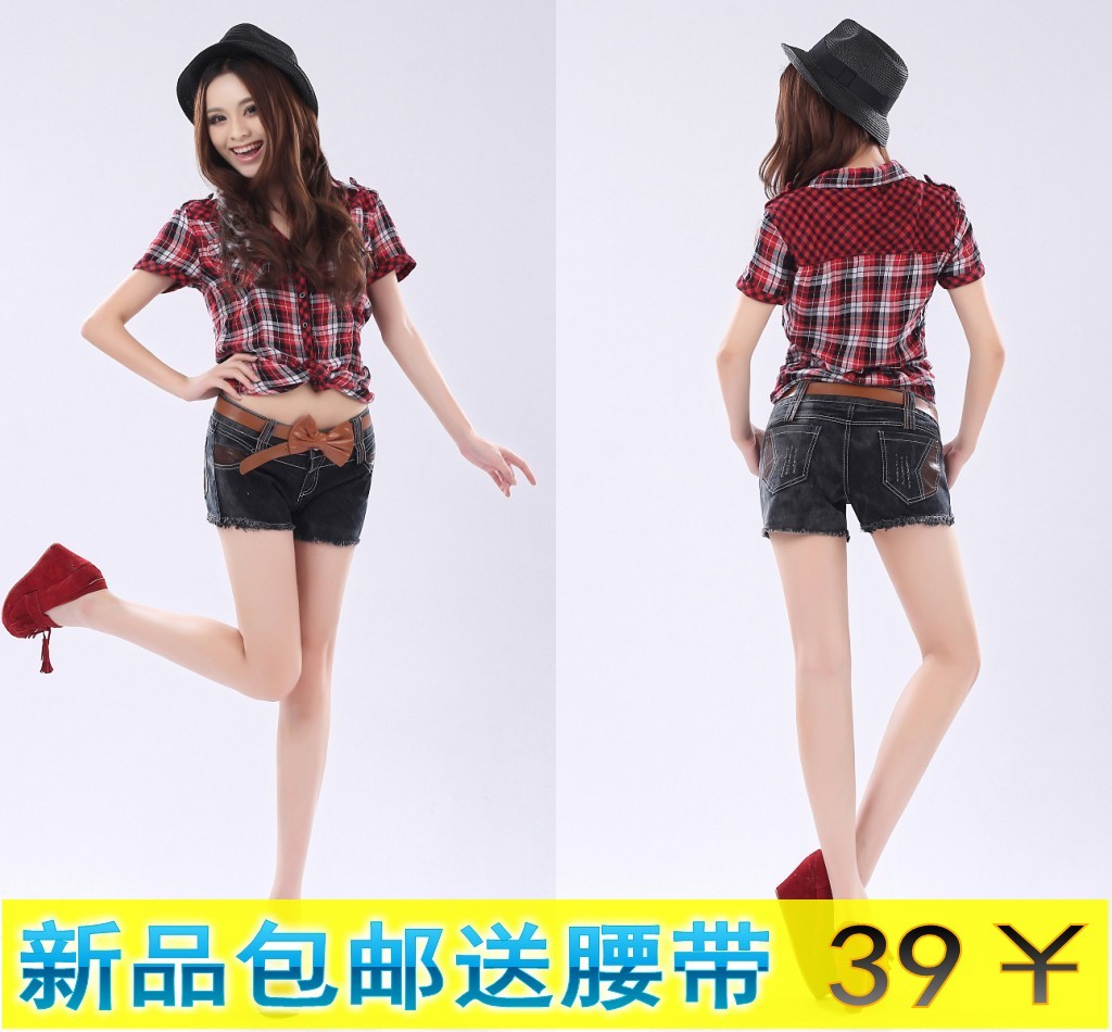 2013 summer moben loose shorts denim shorts female slim thin