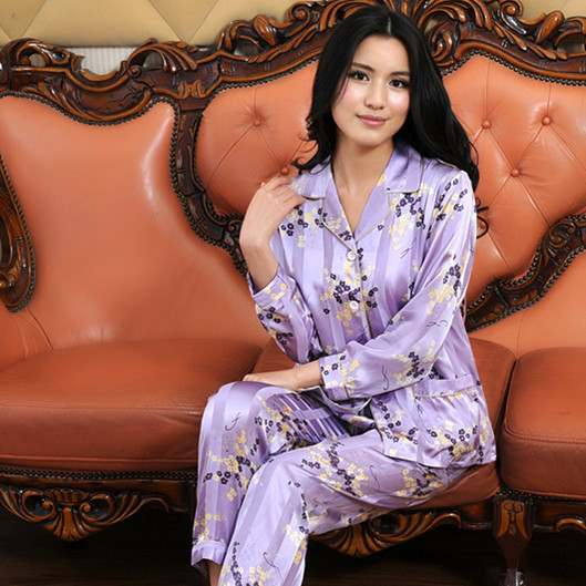 2013 summer mulberry silk sleepwear pants set silk long-sleeve 8838 women's lounge