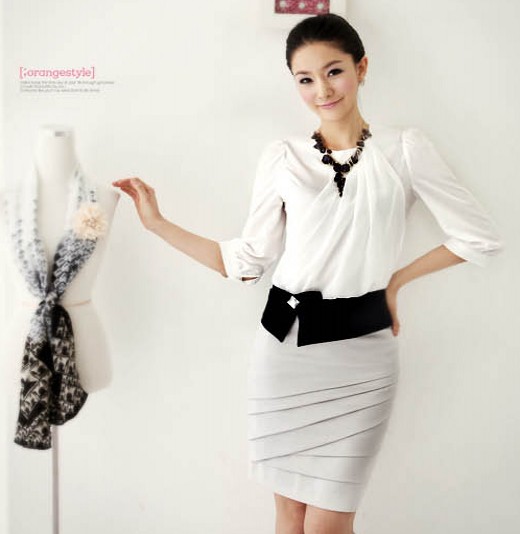 2013 summer professional set women's shirt white-collar female set work wear women 2896