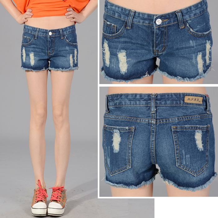 2013 summer shorts female hole casual loose plus size denim shorts mm single-shorts female