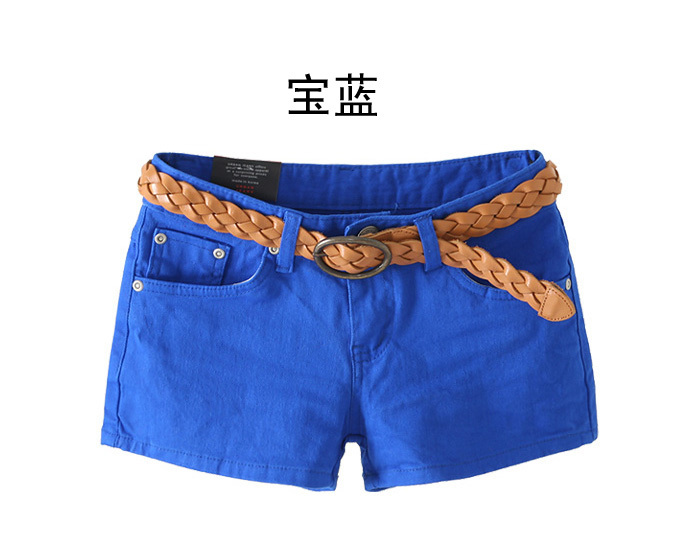 2013 summer shorts harem pants all-match strap drawstring mid waist shorts jeans ladies fashion Scratched