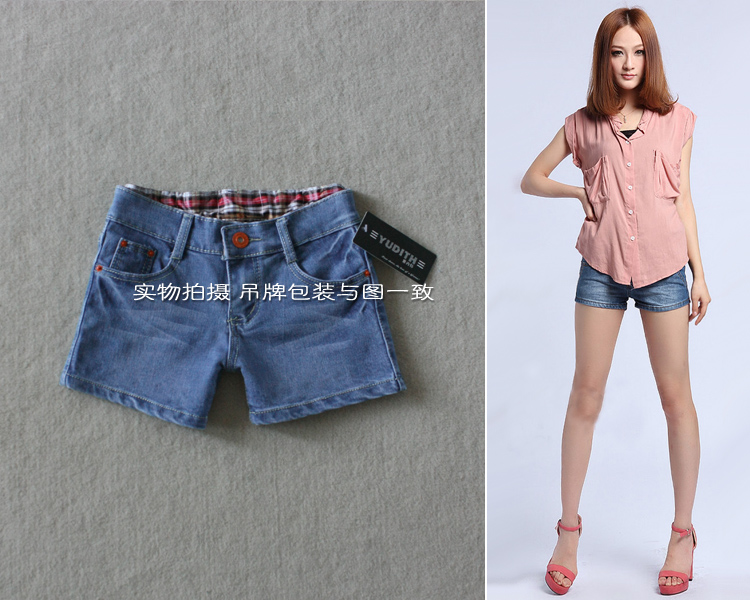 2013 summer shorts loose roll-up women's hem denim shorts female summer women's