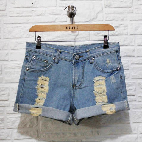 2013 summer shorts plus size hole jeans roll up hem super shorts female loose mm