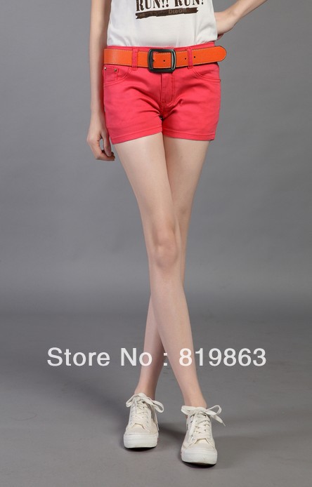 2013 summer women's candy-colored denim colored shorts shorts shorts candy colors shorts  #01