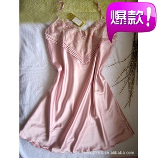 2013 Summer women's fashion sexy slim spaghetti strap nightgown silk sleepwear faux silk nightgown hanging skirts Fashiong