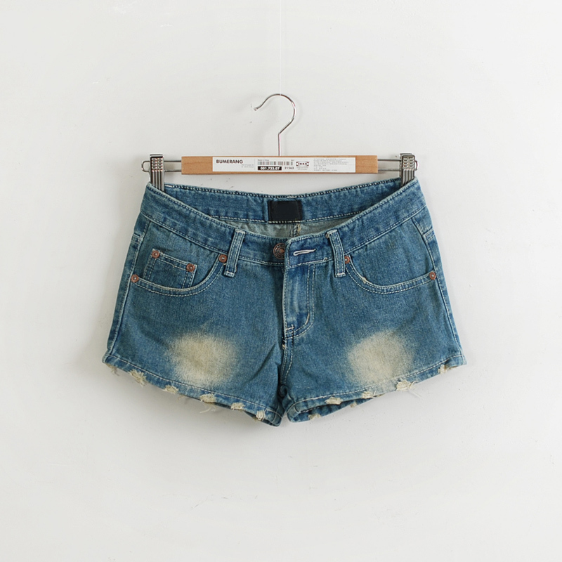 2013 summer women's low-waist female distrressed loose denim shorts hot trousers