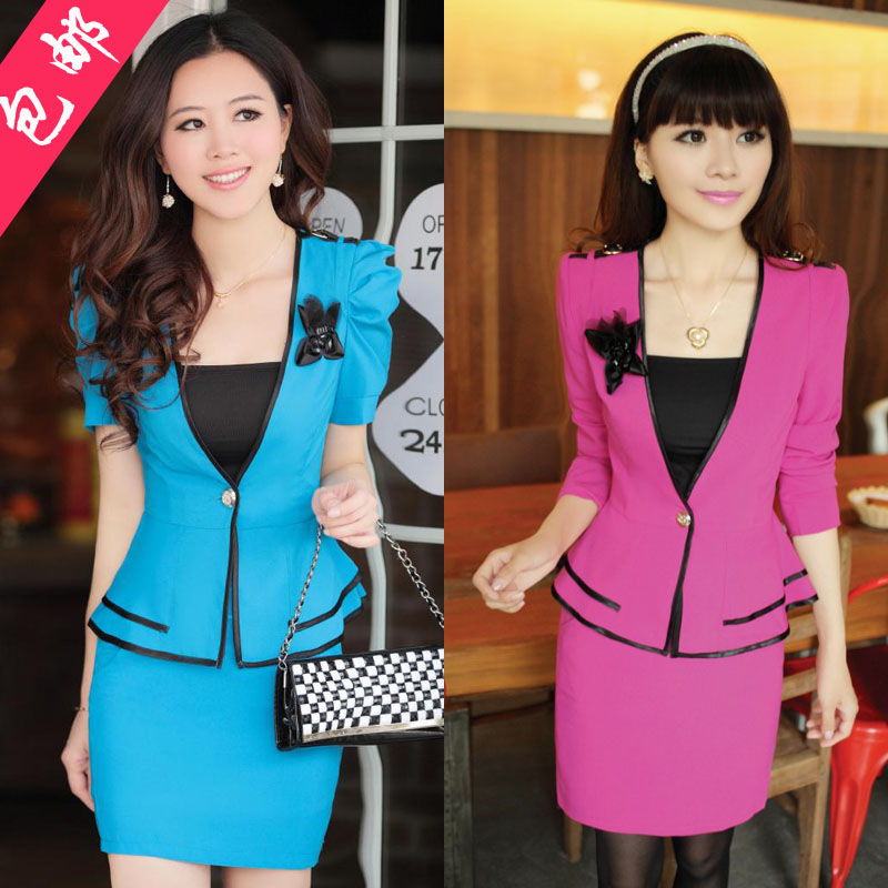 2013 summer work wear set women's fashion slim suit piece set skirt work wear