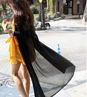 2013  sunscreen shirt net yarn patchwork  long-sleeve thin outerwear   cardigan,Free Shipping X308