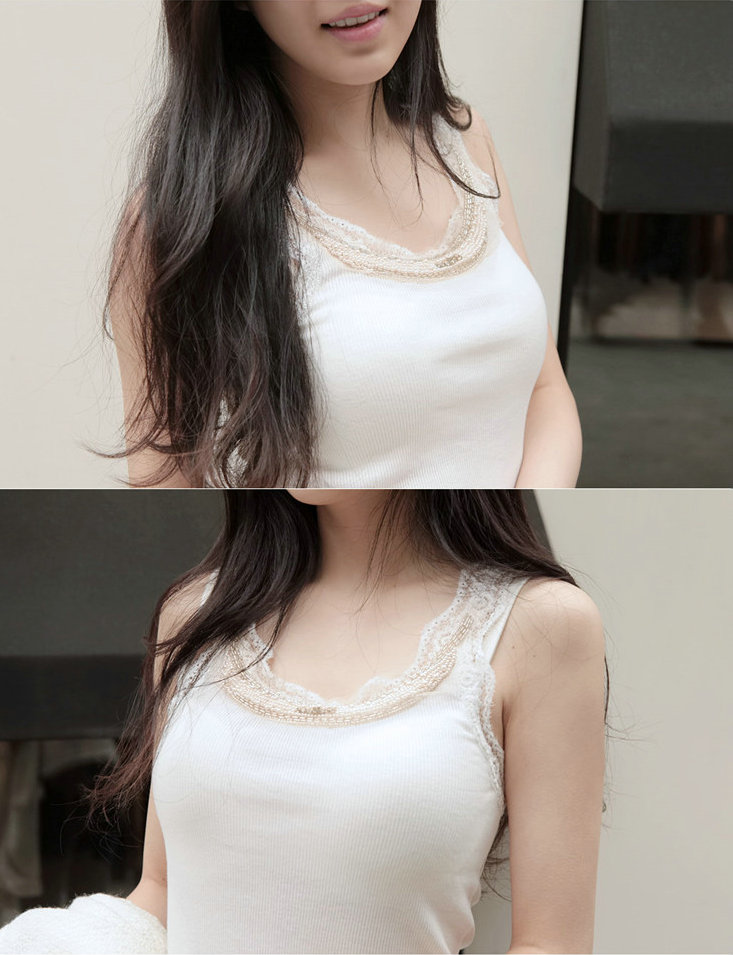 2013 thread 100% cotton sparkling diamond vest spaghetti strap basic shirt female small vest free shipping