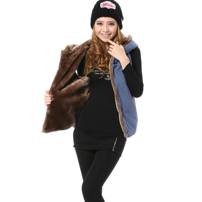 2013 Vest coral fleece thickening with a hood vest cotton vest female autumn and winter