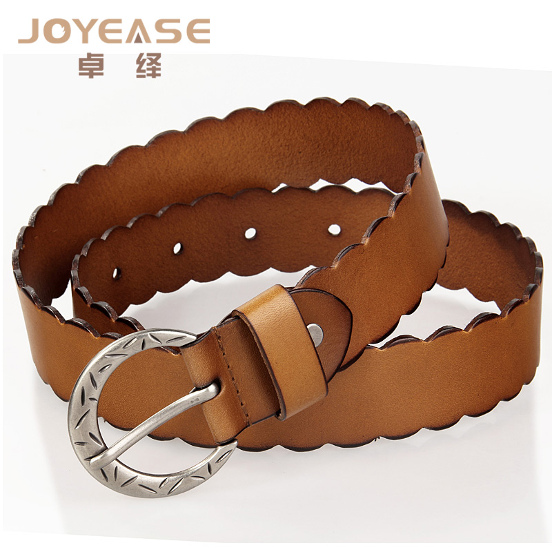 2013 vintage first layer of cowhide women's laciness agings sculpture strap casual genuine leather belt